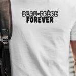 T-Shirt Blanc Beau-Frère forever face Pour homme-1