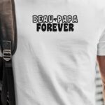 T-Shirt Blanc Beau-Papa forever face Pour homme-1