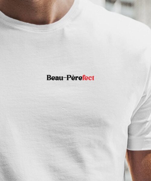 T-Shirt Blanc Beau-Père fect Pour homme-1