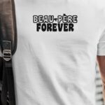 T-Shirt Blanc Beau-Père forever face Pour homme-1