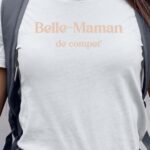 T-Shirt Blanc Belle-Maman de compet' Pour femme-1