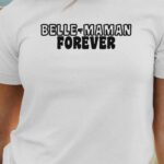 T-Shirt Blanc Belle-Maman forever face Pour femme-1