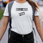 T-Shirt Blanc Belle-Mere PUNK Pour femme-2