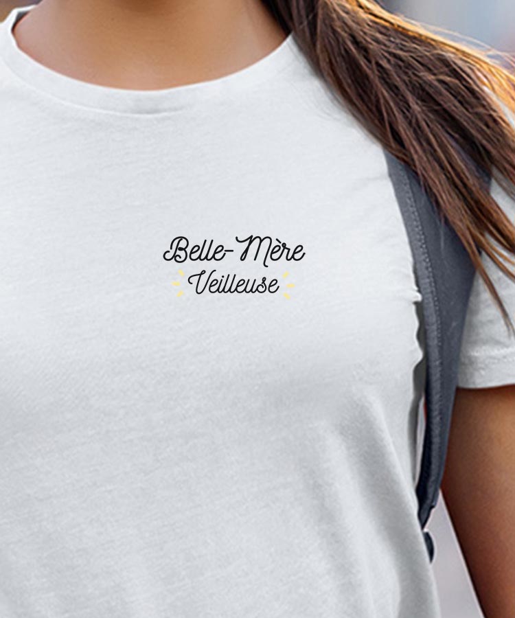 T-Shirt Blanc Belle-Mère Veilleuse Pour femme-1