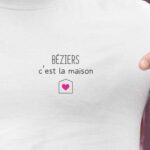 T-Shirt Blanc Béziers C'est la maison Pour homme-2