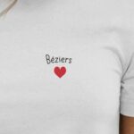 T-Shirt Blanc Béziers Coeur Pour femme-2