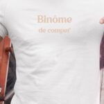 T-Shirt Blanc Binôme de compet' Pour homme-1