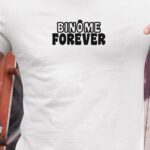 T-Shirt Blanc Binôme forever face Pour homme-1