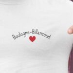 T-Shirt Blanc Boulogne-Billancourt Coeur Pour homme-2