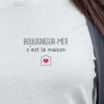 T-Shirt Blanc Boulogne-sur-Mer C'est la maison Pour femme-2