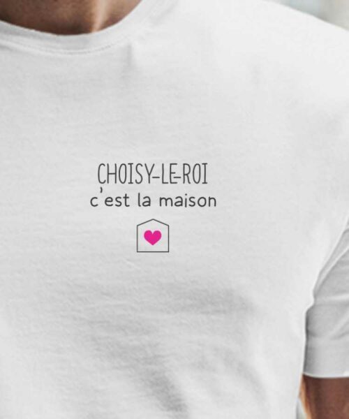 T-Shirt Blanc Choisy-le-Roi C'est la maison Pour homme-2