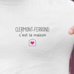 T-Shirt Blanc Clermont-Ferrand C'est la maison Pour homme-2