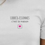 T-Shirt Blanc Corbeil-Essonnes C'est la maison Pour femme-2