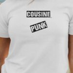 T-Shirt Blanc Cousine PUNK Pour femme-1