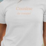 T-Shirt Blanc Cousine de compet' Pour femme-1