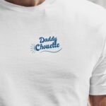 T-Shirt Blanc Daddy Chouette face Pour homme-1