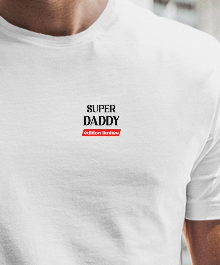 T-Shirt Blanc Daddy édition limitée Pour homme-1
