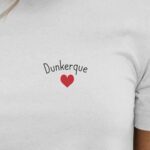 T-Shirt Blanc Dunkerque Coeur Pour femme-2