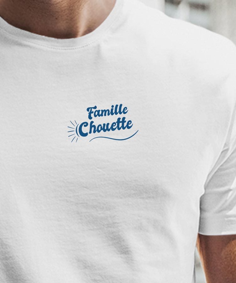 T-Shirt Blanc Famille Chouette face Pour homme-1