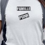 T-Shirt Blanc Famille PUNK Pour femme-1