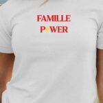 T-Shirt Blanc Famille Power Pour femme-1