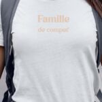 T-Shirt Blanc Famille de compet' Pour femme-1