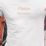 T-Shirt Blanc Fiston de compet' Pour homme-1