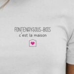 T-Shirt Blanc Fontenay-sous-Bois C'est la maison Pour femme-2