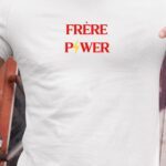 T-Shirt Blanc Frère Power Pour homme-1