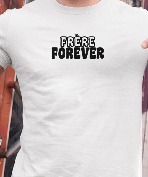 T-Shirt Blanc Frère forever face Pour homme-1