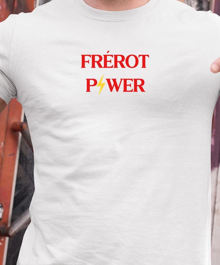 T-Shirt Blanc Frérot Power Pour homme-1