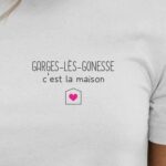 T-Shirt Blanc Garges-lès-Gonesse C'est la maison Pour femme-2