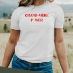 T-Shirt Blanc Grand-Mère Power Pour femme-2