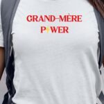 T-Shirt Blanc Grand-Mère Power Pour femme-1
