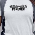 T-Shirt Blanc Grand-Mère forever face Pour femme-1