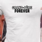 T-Shirt Blanc Grand-Père forever face Pour homme-1