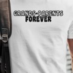 T-Shirt Blanc Grands-Parents forever face Pour homme-1