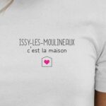 T-Shirt Blanc Issy-les-Moulineaux C'est la maison Pour femme-2