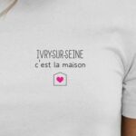 T-Shirt Blanc Ivry-sur-Seine C'est la maison Pour femme-2