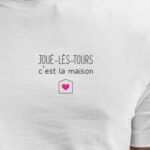 T-Shirt Blanc Joué-lès-Tours C'est la maison Pour homme-2