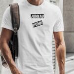 T-Shirt Blanc Jumeau PUNK Pour homme-2