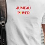 T-Shirt Blanc Jumeau Power Pour homme-1