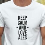 T-Shirt Blanc Keep Calm Alès Pour homme-2