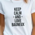 T-Shirt Blanc Keep Calm Bagneux Pour femme-2