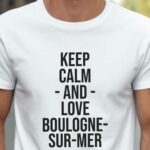 T-Shirt Blanc Keep Calm Boulogne-sur-Mer Pour homme-2