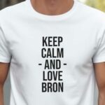 T-Shirt Blanc Keep Calm Bron Pour homme-2