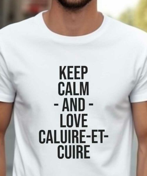 T-Shirt Blanc Keep Calm Caluire-et-Cuire Pour homme-2