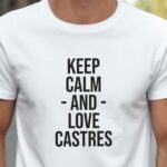 T-Shirt Blanc Keep Calm Castres Pour homme-2