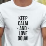 T-Shirt Blanc Keep Calm Douai Pour homme-2