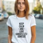 T-Shirt Blanc Keep Calm Garges-lès-Gonesse Pour femme-1